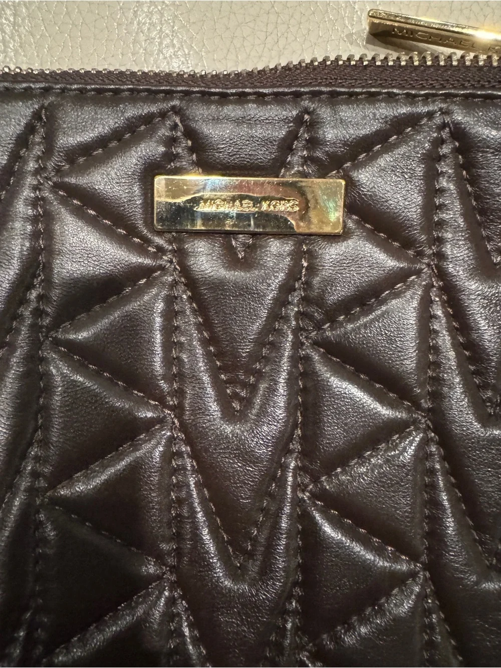 Michael Kors Quilted Leather belt Bag with Gold Hardware